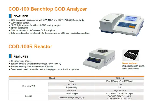 COD-100 COD analyzer 3