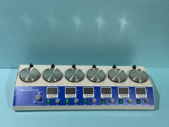 HJ-6A 6-Position Heating Magnetic Stirrer