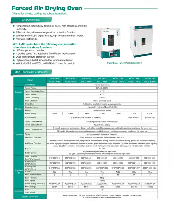 WGL series Drying Oven